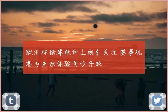欧洲杯堵球软件上线引关注 赛事观赛与互动体验同步升级