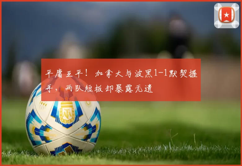平庸互平！加拿大与波黑1-1默契握手，两队短板却暴露无遗