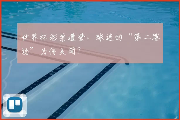 世界杯彩票遭禁,球迷的“第二赛场”为何关闭?